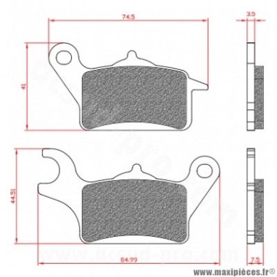 Plaquette de frein brenta BR3181 Homologuée ECE R90 Avant pour Maxi Scooter, Scooter 50cc HONDA VISION 110cc, ZOOMER 50cc, CLICK 125 cc