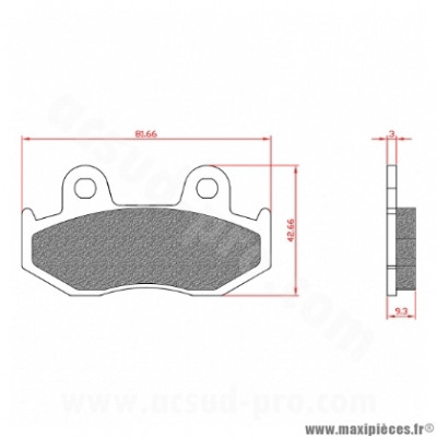 Plaquette de frein Brenta BR3034 Homologuée ECE R90 pour Maxi Scooter HONDA, SUZUKI