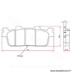 Plaquette de frein Brenta BR3102 pour APRILIA, BETA, DERBI, FANTIC, GAS-GAS, ITALJET, MALAGUTI, PEUGEOT, SUZUKI