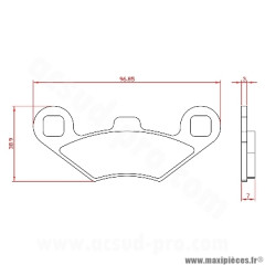 Plaquette de frein Brenta BR3157 pour APRILIA, BETA, DERBI, FANTIC, GAS-GAS, ITALJET, MALAGUTI, PEUGEOT, SUZUKI