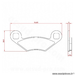 Plaquette de frein Brenta BR4158 pour APRILIA, BETA, DERBI, FANTIC, GAS-GAS, ITALJET, MALAGUTI, PEUGEOT, SUZUKI