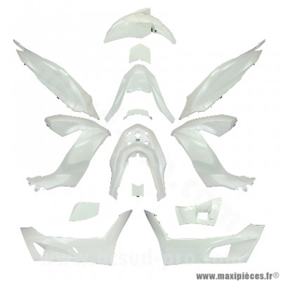 Kit carrosserie (14 pièces) blanc perle pour Maxi Scooter HONDA PCX 125 cc