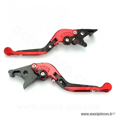 Levier aluminium RB Max rouge (la paire) pour Maxi Scooter HONDA X-ADV 750 cc