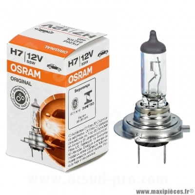 Ampoule/Lampe Osram 12V-35W norme H7 standard blanc