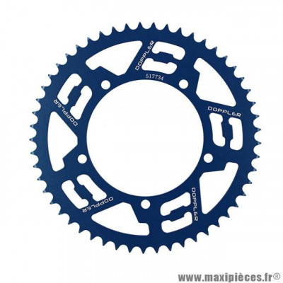 Couronne 33 Doppler 428 53 dents D110 FIX 5 Alu Bleu pour Mecaboite SHERCO SM 50cc