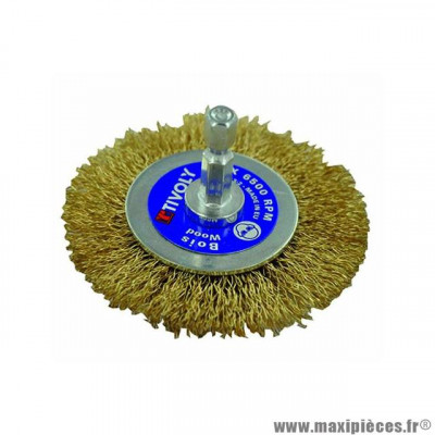 Brosse circulaire Tivoly fil acier laitonné diamètre 70