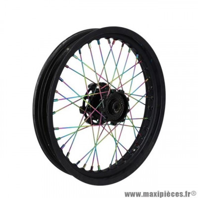 Rayon de roue Doppler Neochrome Kit jante arrière 18 rayon 195mm >18x199mm pour Mecaboite APRILIA SX 50cc, DERBI SENDA SM 50cc, GILERA SMT 50cc