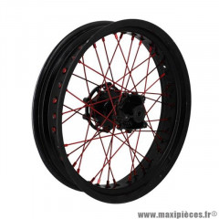 Rayon de roue Doppler rouge pour kit jante avant - 36 rayon de 195mm pour Mecaboite APRILIA SX 50cc, DERBI SENDA SM 50cc, GILERA SMT 50cc