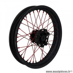 Rayon roue Doppler rouge kit jante arrière 18 rayon 195mm 18x199mm pour Mecaboite APRILIA SX 50cc, DERBI SENDA SM 50cc, GILERA SMT 50cc