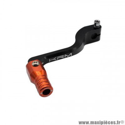 Sélecteur de vitesse KRM alu noir / orange (repliable) pour Mecaboite APRILIA, CAGIVA, DERBI, GILERA