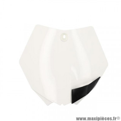 Tête de fourche UFO Plaque numéro Cross BLANC Mecaboite / Moto / Cyclo