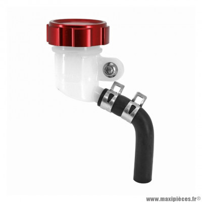 Bocal/Réservoir de maître cylindre de frein radial diam 42 mm avec bouchon alu CNC rouge