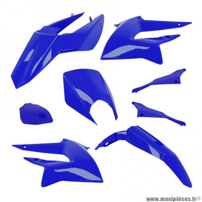 Carrosserie/Carenage bleu brillant (Kit 8 pièces) 2011> pour Mecaboite DERBI SENDA DRD 50cc
