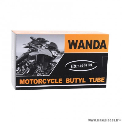 Chambre à air Wanda 16'' 3.00 à 3.25-16 90/90-16 100/90-16 100/80-16 à 120/80-16 valve TR4