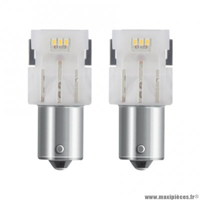 Ampoule/Lampe à LED Osram 12V 1,9W culot BA15s 6000K éclairage blanc froid norme P21W LEDriving (clignotant ou stop) (Blister de 2)