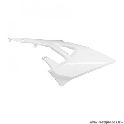 Carenage/cache réservoir blanc brillant droit 2018+ pour Mecaboite DERBI SENDA X-TREME 50cc, GILERA RCR 50cc, SMT 50cc
