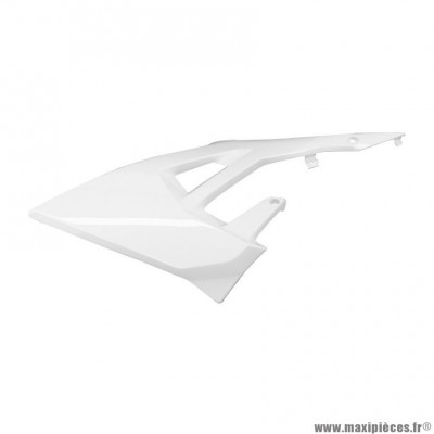 Carenage/cache réservoir blanc brillant gauche 2018 pour Mecaboite DERBI SENDA X-TREME 50cc, GILERA RCR 50cc, SMT 50cc