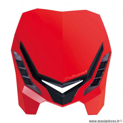 Plaque phare/tête de fourche Polisport E-Blaze rouge/noir (LED)