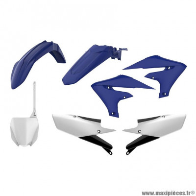 Carrosserie/Carenage Polisport MX bleu yam/blanc 2018>2022 couleur OEM kit plastiques 7 pièces pour Moto YAMAHA YZ F 250 cc, YZ F 450 cc
