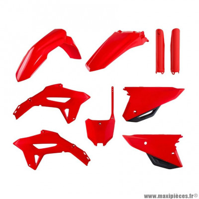 Carrosserie/Carenage Polisport rouge 2021>2022 (couleur OEM) (Kit plastiques 9 pièces) pour Moto HONDA CRF R 250 cc, CRF R 450 cc
