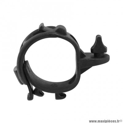 Collier de plaque phare moto pour tête de fourche Polisport en caoutchouc noir