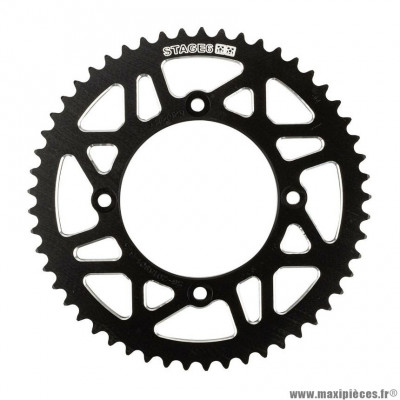 Couronne Stage 6 420 53 dents Alu CNC noir (Diamètre 100/120/8.5) pour Mecaboite BETA