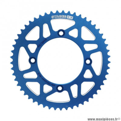 Couronne Stage 6 420 53 dents Alu CNC bleu (Diamètre 100/120/8.5) pour Mecaboite BETA