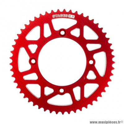 Couronne Stage6 420 53 dents alu CNC rouge diamètre 100/120/8.5 pour Mecaboite BETA