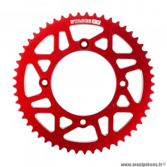 Couronne Stage6 420 53 dents alu CNC rouge diamètre 100/120/8.5 pour Mecaboite BETA