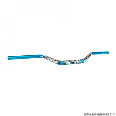 Guidon 50 à boîte Stage6 Cross Alu Fatbar Design diam 28.6mm bleu
