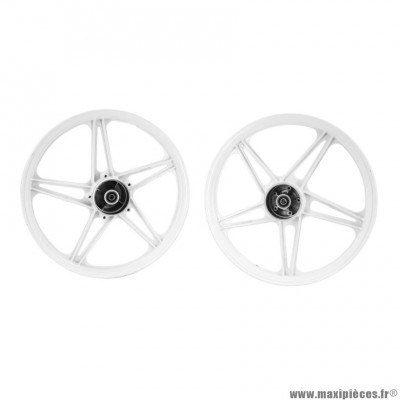 Jante type Bernardi 17'' blanc (Vendu par paire) pour Mobylette PEUGEOT 103-MVL, 103-VOGUE