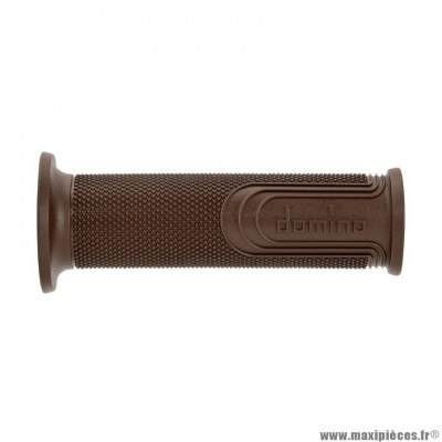 Revetement poignée moto Domino On Road 6274 style marron open end 120mm