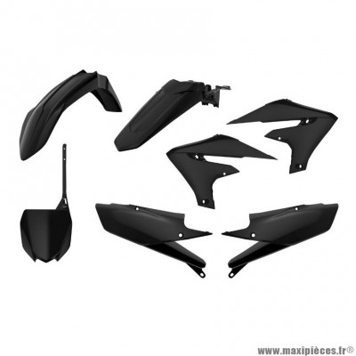 Carrosserie/Carenage Polisport MX noir 2018>2022 (Kit plastiques 7 pièces) pour Moto YAMAHA YZ F 250 cc, YZ F 450 cc