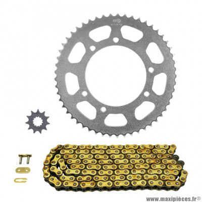 Kit chaine Afam 420 11x53 (diamètre couronne 105/125/8.5) pour Mecaboite RIEJU MRT 50cc
