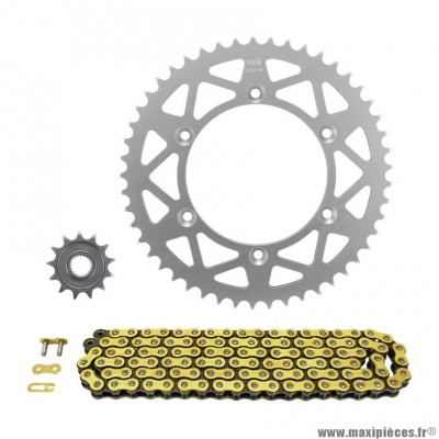 Kit chaine Afam 520 13x49 (Diamètre couronne alu 130/150/8.5) pour Moto YAMAHA YZ 125 cc