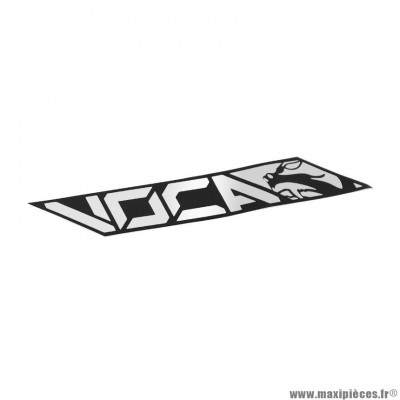 Autocollant/Sticker Voca Racing 110x40 mm noir/chrome (résistant à la chaleur)