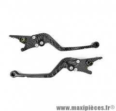 Paire de leviers alu CNC noir pour maxi scooter yamaha majesty 400cc, tmax 500cc 2001-2007