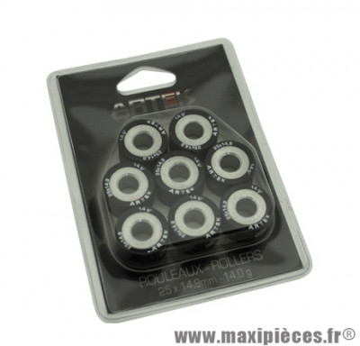 GALET / ROULEAU POUR MAXISCOOTER DE MARQUE ARTEK K1 25x14,9 14,0g (x8) POUR YAMAHA 500, 530 TMAX, 400 MAJESTY