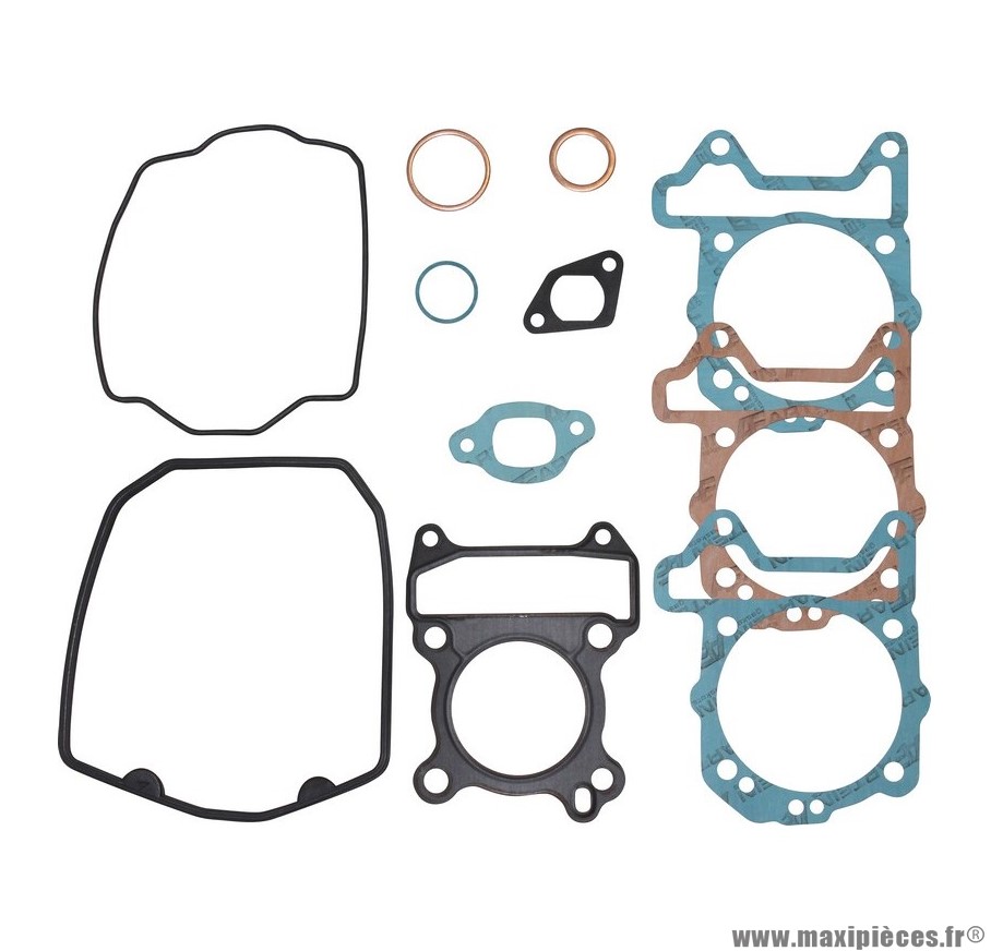 JOINT HAUT MOTEUR MAXI SCOOTER POUR: PIAGGIO 125 LIBERTY, VESPA LX, ZIP/APRILIA 125 SPORT CITY 2008>2010/DERBI 125 BOULEVARD/PEUGEOT 125 LOOXOR (POCHETTE HAUT MOTEUR) (TYPE ORIGINE) * Prix spécial !