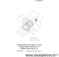 Pot d'échappement Sito pour maxiscooter Vespa PX 80/125/150