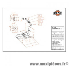 Pot d'échappement Sito pour maxiscooter Vespa PK 125