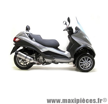 Pot d'échappement Leovince SBK LV One inox pour moto Piaggio MP3 400/500