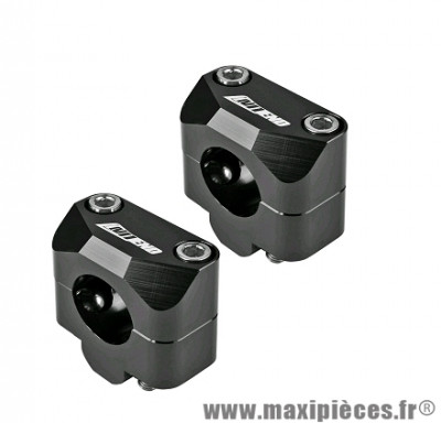 PONTET DE GUIDON NOEND ALU ADAPTABLE POUR GUIDON D28.6 NOIRE ANODISE (VENDU PAR PAIRE)