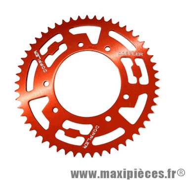 COURONNE 50 A BOITE DOPPLER POUR: SENDA DRD PRO/RACING /RCR 11-> 420 (53DTS) D102 FIX 3X2 ALU COULEUR ROUGE