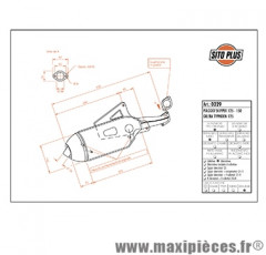 Pot d'échappement Sito Plus pour maxiscooter Skipper 125cc