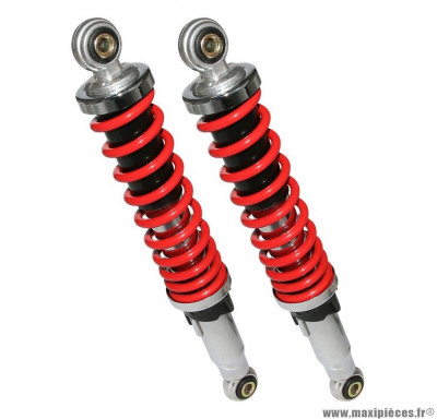 Paire d'amortisseurs entraxe 300mm diamètre de fixation 8mm pour cyclomoteur mbk 88