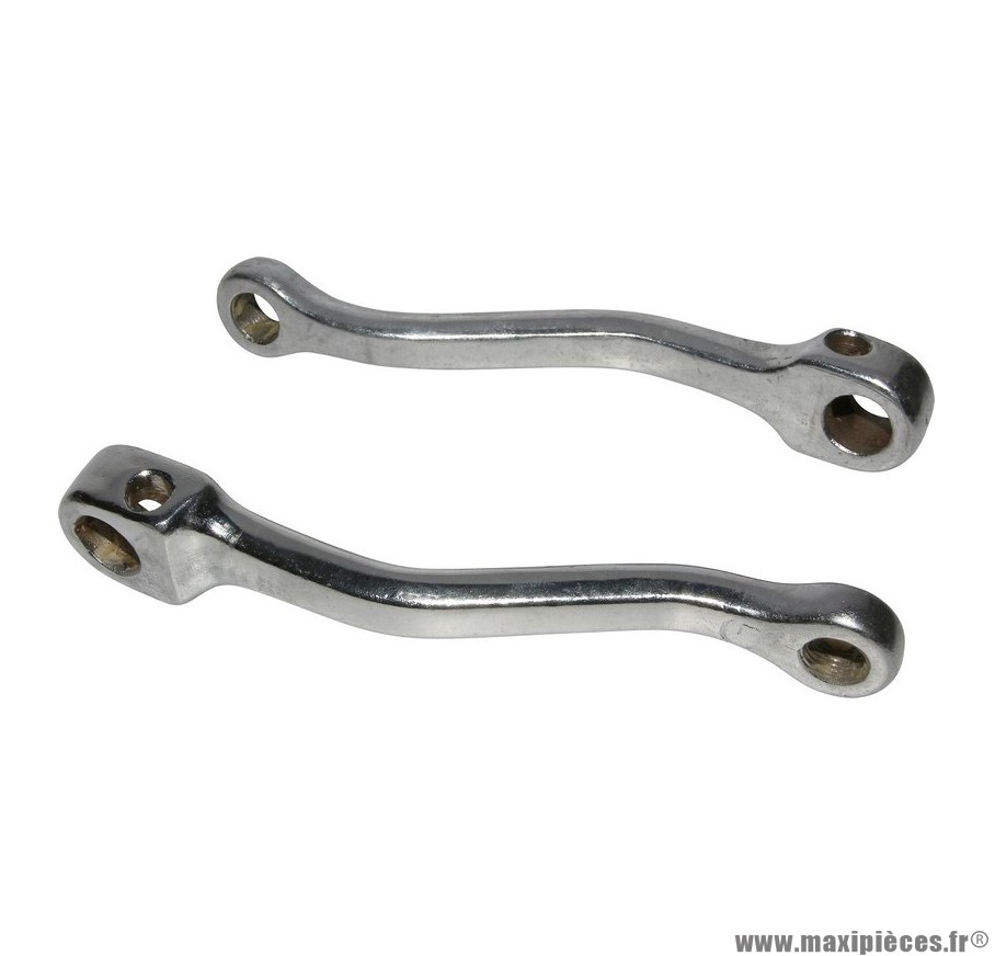 Paire de manivelles gauche + droit acier chrome long 150mm pour cyclomoteur