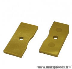 PLAQUETTE D'APPUI MASSELOTTES MOBYLETTE VARIATEUR DOPPLER ER3 (JAUNE) (X2)