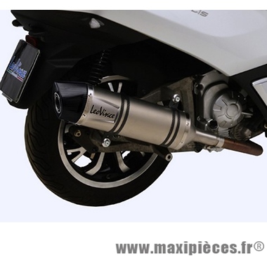 Pot d'échappement Leovince SBK LV One inox pour maxiscooter Peugeot Metropolis 400 de 2013 à 2016