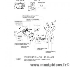 Ligne d'échappement Leovince SBK Kawasaki underbody ER-6N-F 12/13 Versys 650 15/16